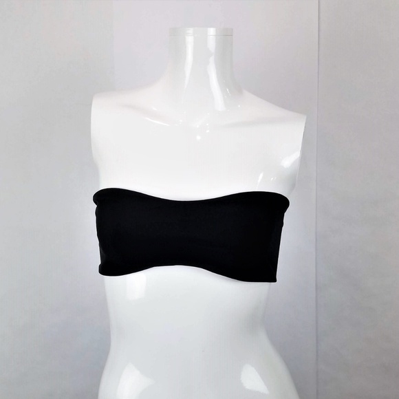 Onia Black Small Floral Allegra Bandeau Bikini Top - Picture 2 of 6